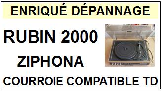 ZIPHONA-RUBIN 2000-COURROIES-COMPATIBLES